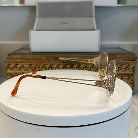 VTG Dior - Gold-Toned Rx Eyeglass Frames - EUC, w/ VTG Dior Case/Fair - Picture 4 of 17